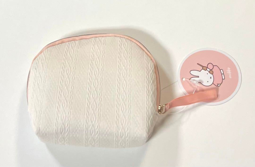 Miffy|accessory case spring knit series pouch|11cm x 14.5cm x 3cm approx.
