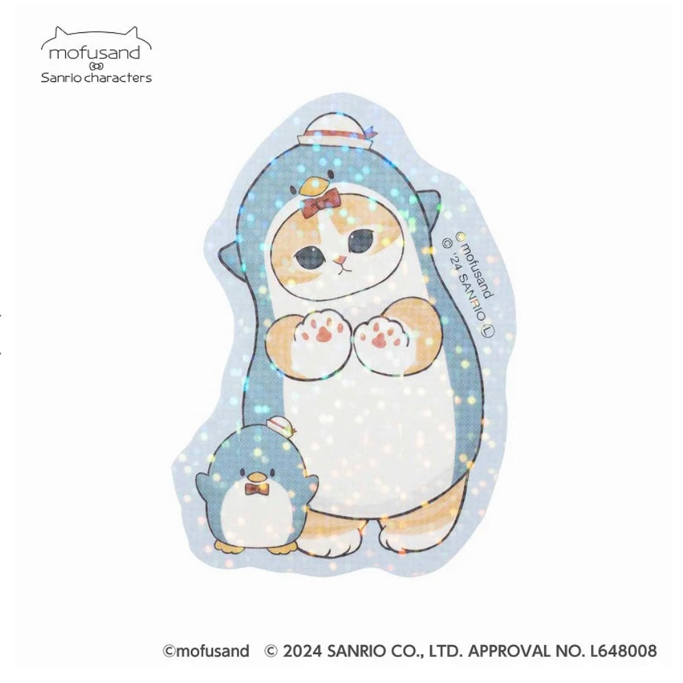 Mofusand|Sanrio联名限定鲨鱼猫Freshly Caught新鲜采摘系列细闪贴纸盲盒/全13种|1枚入
