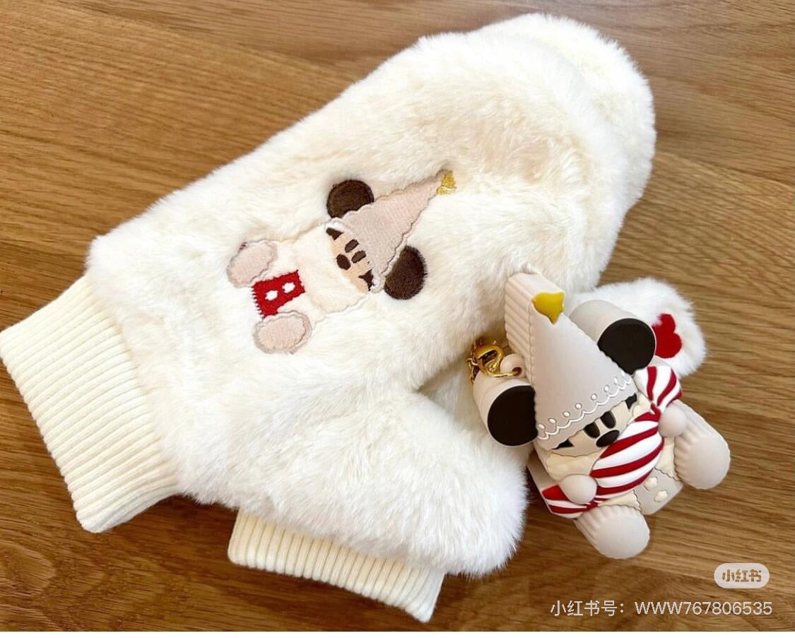 Disney迪士尼 |Merry Lil RingRing Mickey东迪2024圣诞精灵妖精米奇系列硅胶零钱包挂件/包挂/背面有拉链