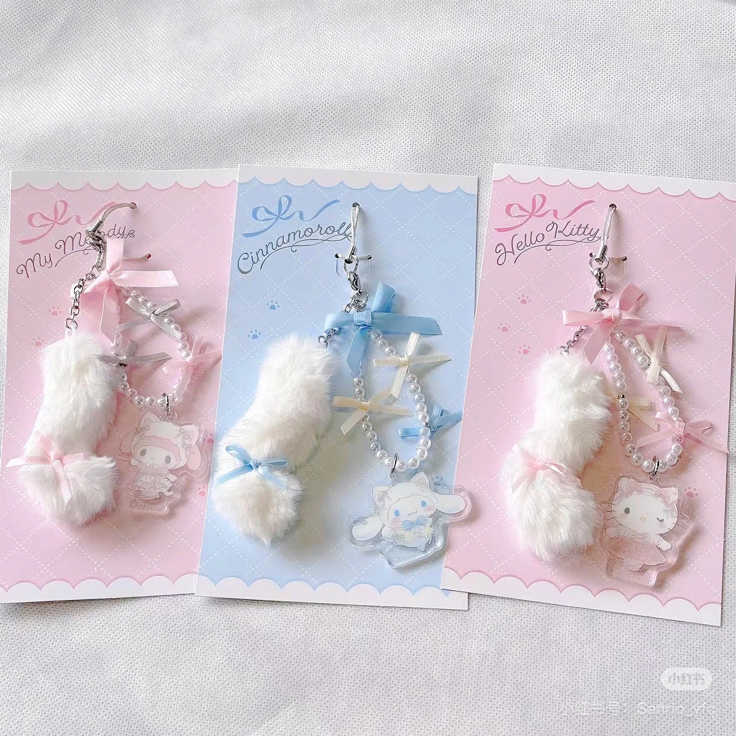 Sanrio|White Cat Ballerina Keychain/Keyring|1.2 x 9.9 x 18.4cm approx.
