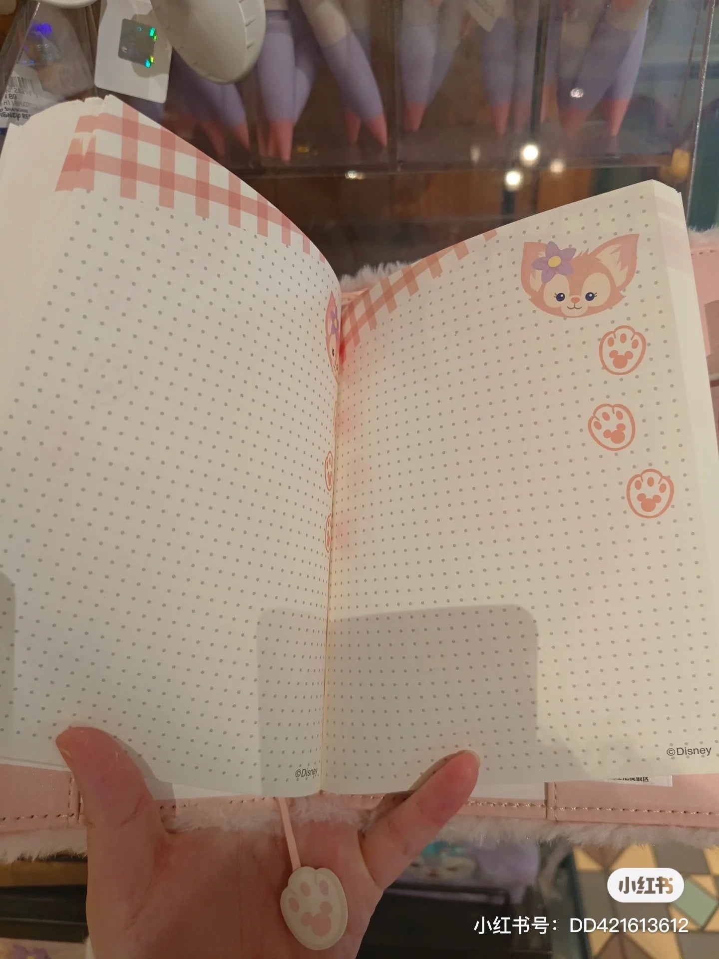 Disney SH|多角色可爱毛绒绒笔记本/内页有卡通图案