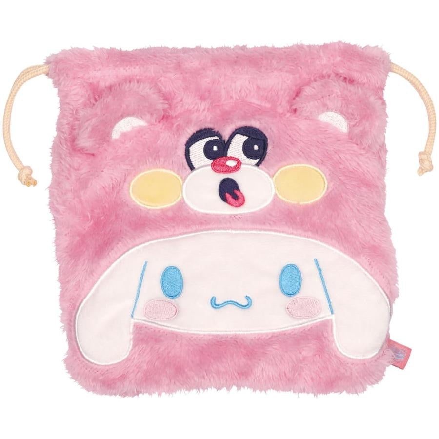Sanrio|熊熊换装系列可爱毛茸茸束口袋/巾着/防水满印内里|直径90×111×91mm