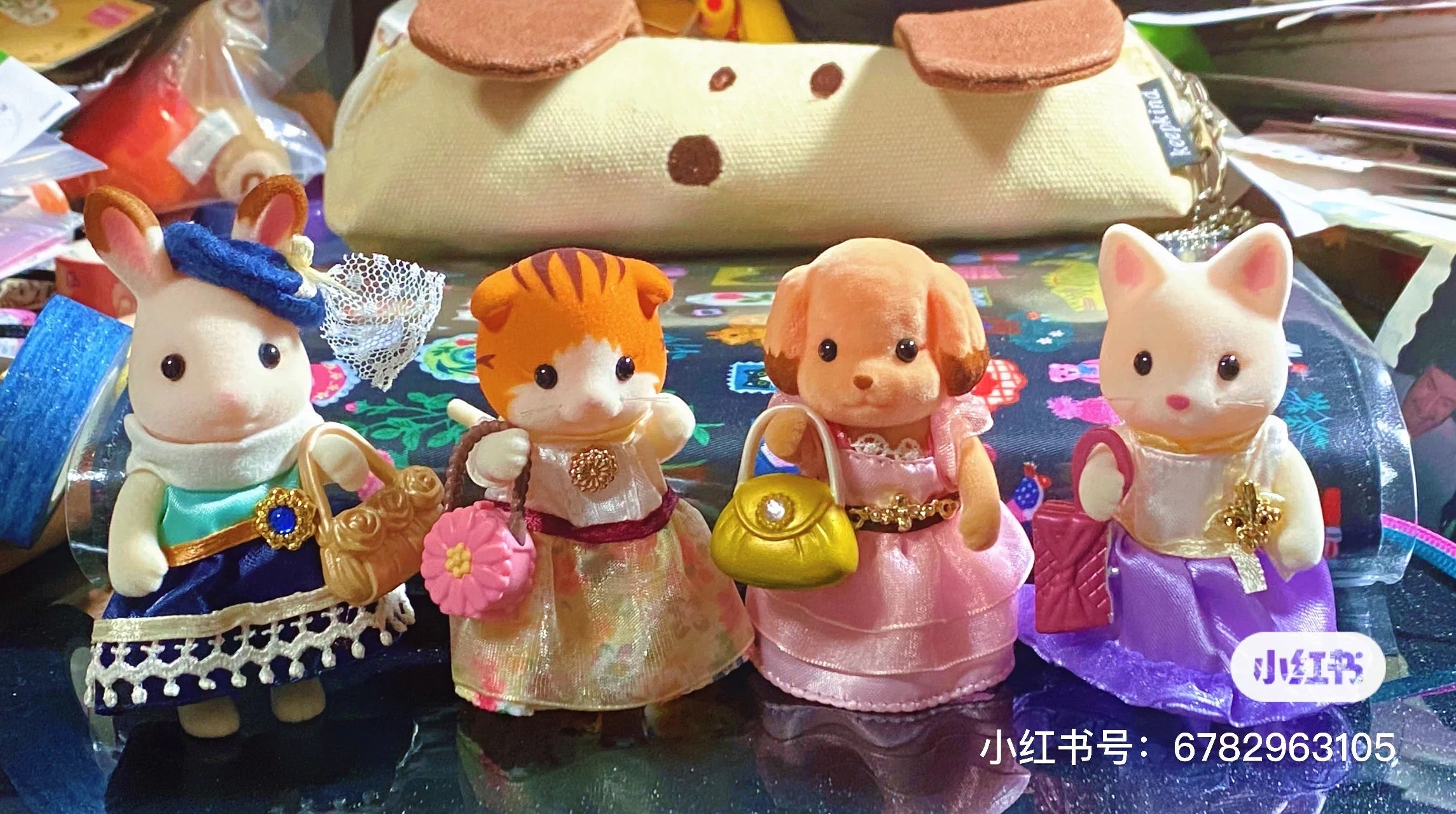 SylvanianFamilies森贝儿家族|Town Toy Poodle 小镇贵宾犬姐姐包包帽子站宝/套组/玩具/过家家