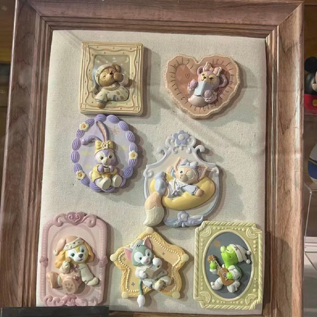 Disney SH|懒懒在一起系列画框浮雕冰箱贴盲盒