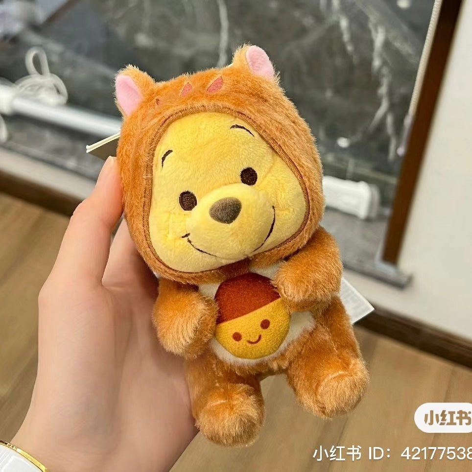 Disney SH|松鼠噗噗/维尼毛绒挂件/帽帽可脱|