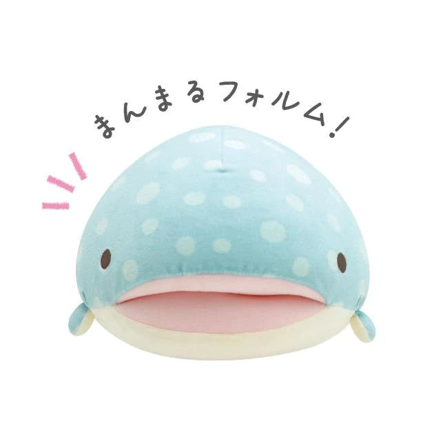 Jinbesan鲸鱼|可爱笑脸大嘴mochi鲸鱼玩偶/公仔/抱枕/嘴里可以放小玩偶|约H145 x W200 x D330mm