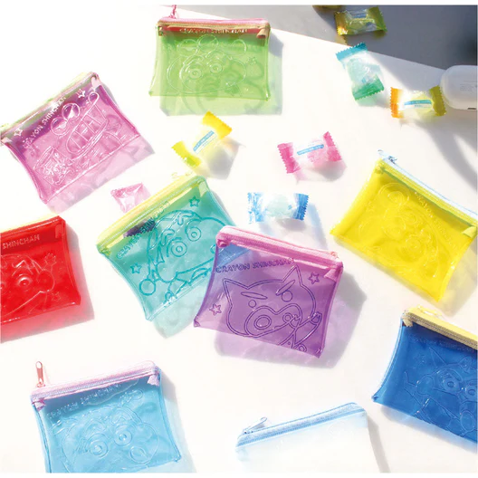 Crayon shin-chan|Secret Emboss Clear Pouch mystery bag/blind box/All 10 types|1pcs
