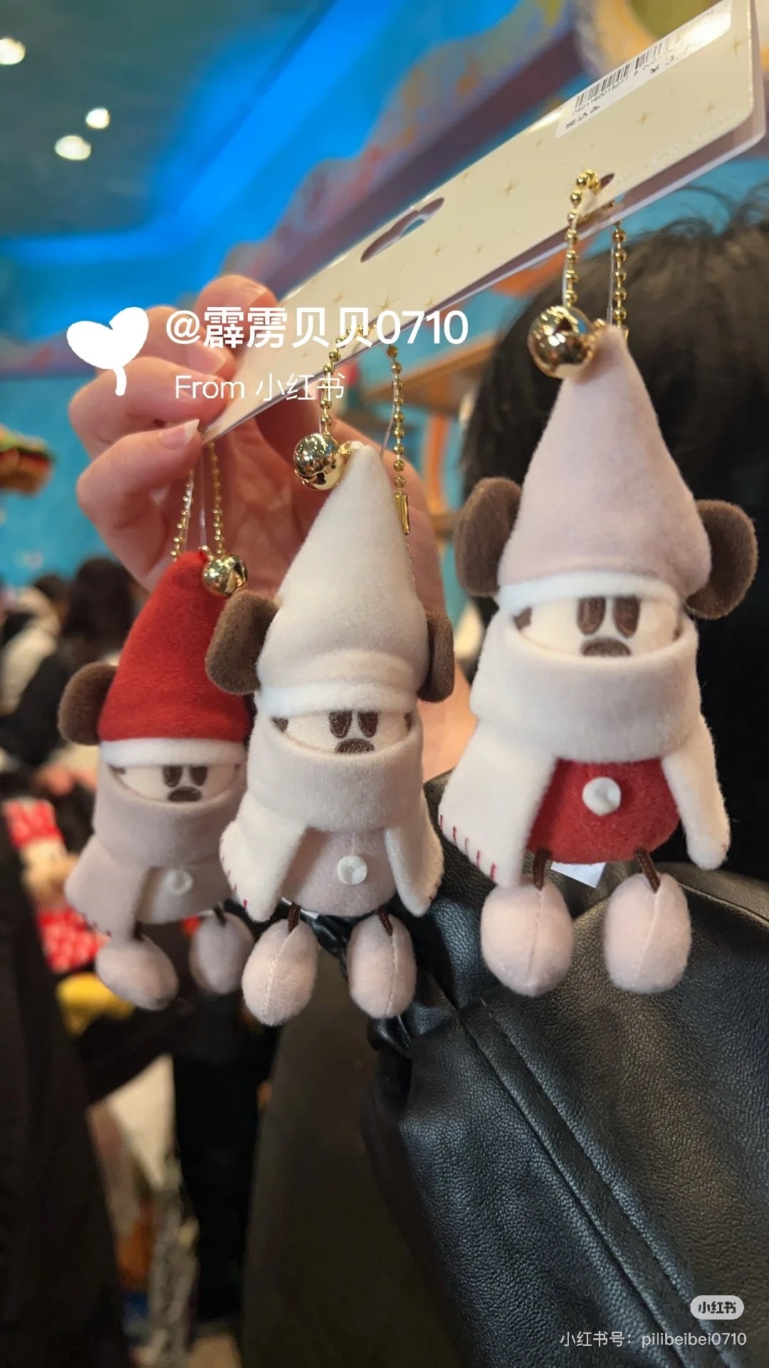 Disney迪士尼 |Merry Lil RingRing Mickey东迪2024圣诞精灵妖精米奇系列毛绒玩偶挂件3件套/包挂