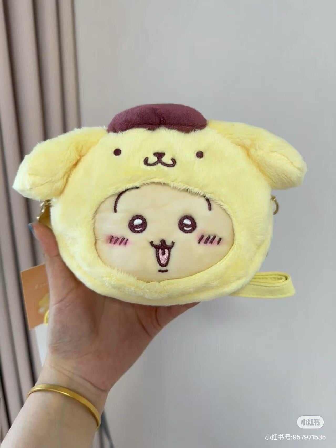 【limit 1】Sanrio|Chiikawa X Sanrio Characters Plush Shoulder Bag|15 x 12.8 x 5cm approx.