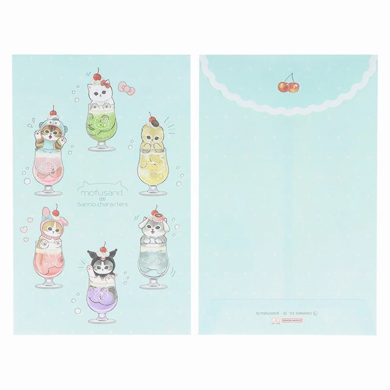 Mofusand|Sanrio Characters Die-Cut Mini Letter Set