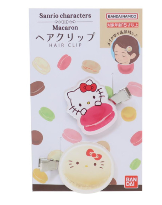 Sanrio|HASEPRO Sanrio Macaron Hair Clip Set of 2|40×40×3mm approx.