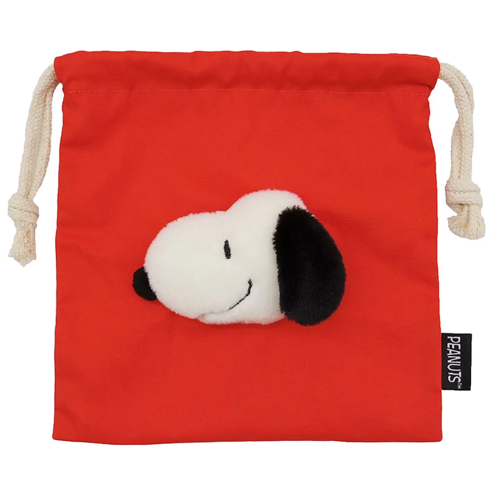 Snoopy|PEANUTS Boa Face Drawstring Bag|H18 x W18 x D3cm Approx.