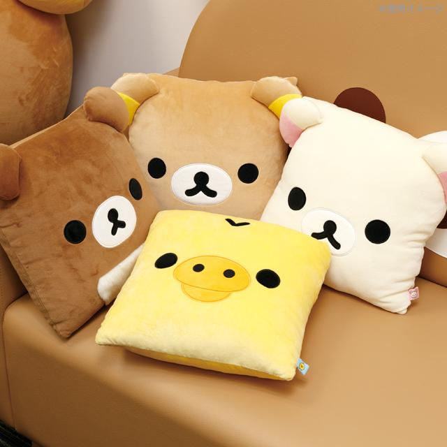 Rilakkuma|Sleeping Together Square Face Super Mochimochi Cushion|300×300×100mm approx.