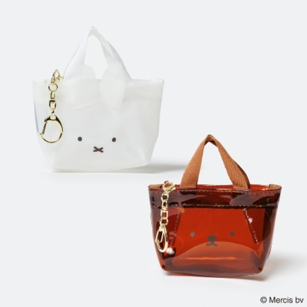 Miffy|Ear Mini Clear Tote Coin Pouch Keychain|H120 x W115 x D45mm approx.