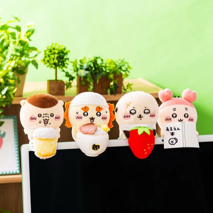 chiikawa|Hook-and-loop Watching from Your Desktop Plush Dolls/Plush Toy|120×90×75mm approx.