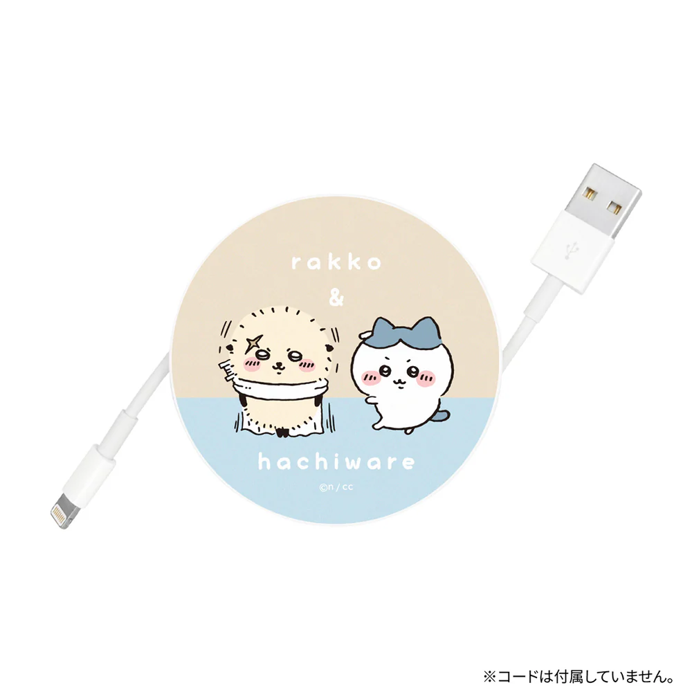 Chiikawa| Cord Reel Case (Hachiware & Sea Otter)| 70 x D 14 mm approx.