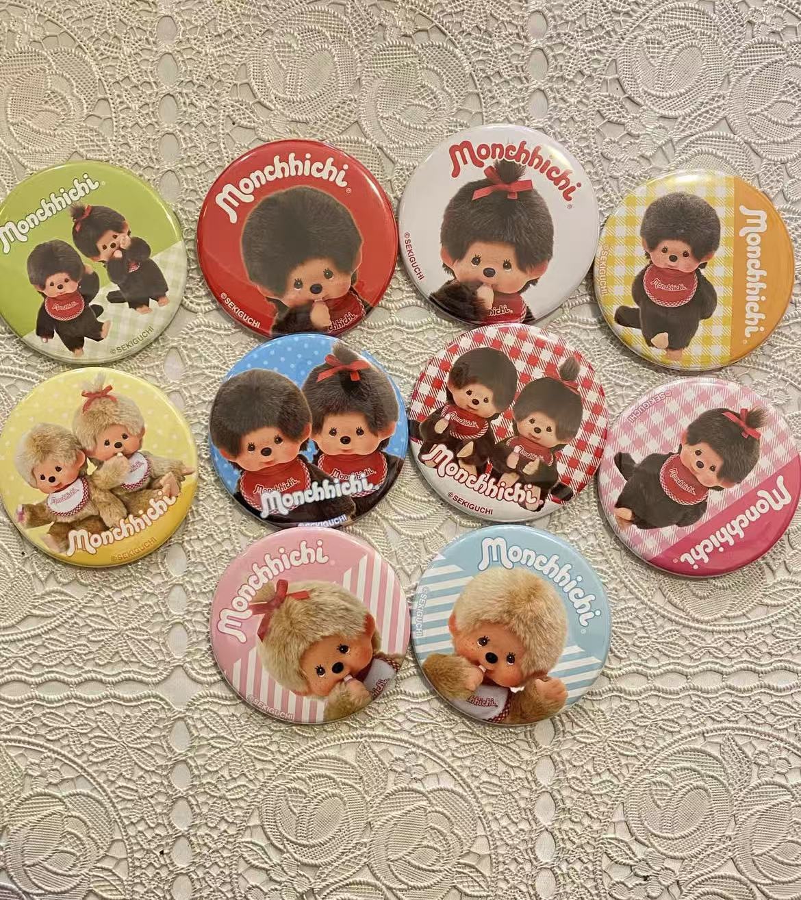 Monchhichi|Colorful Secret Can Badge mystery bag/blind box/All 10 types|1pcs