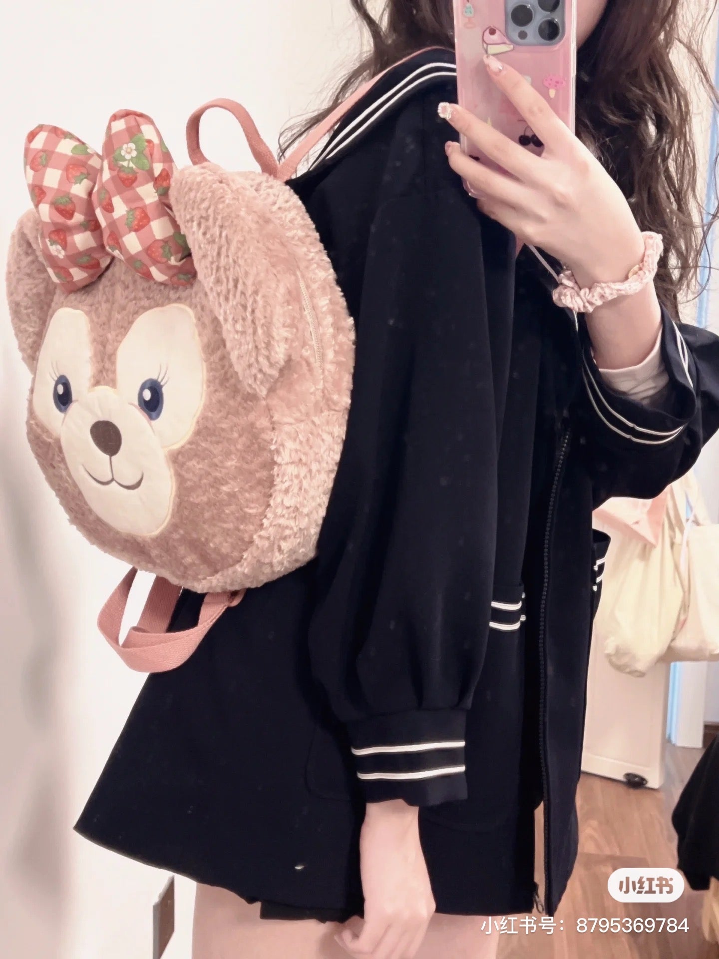 Disney迪士尼|草莓情人节限定玫玫大脸包+超柔软系列毯/胖宝宝胖宝宝|毯子约76x100cm/包约36x45x7cm