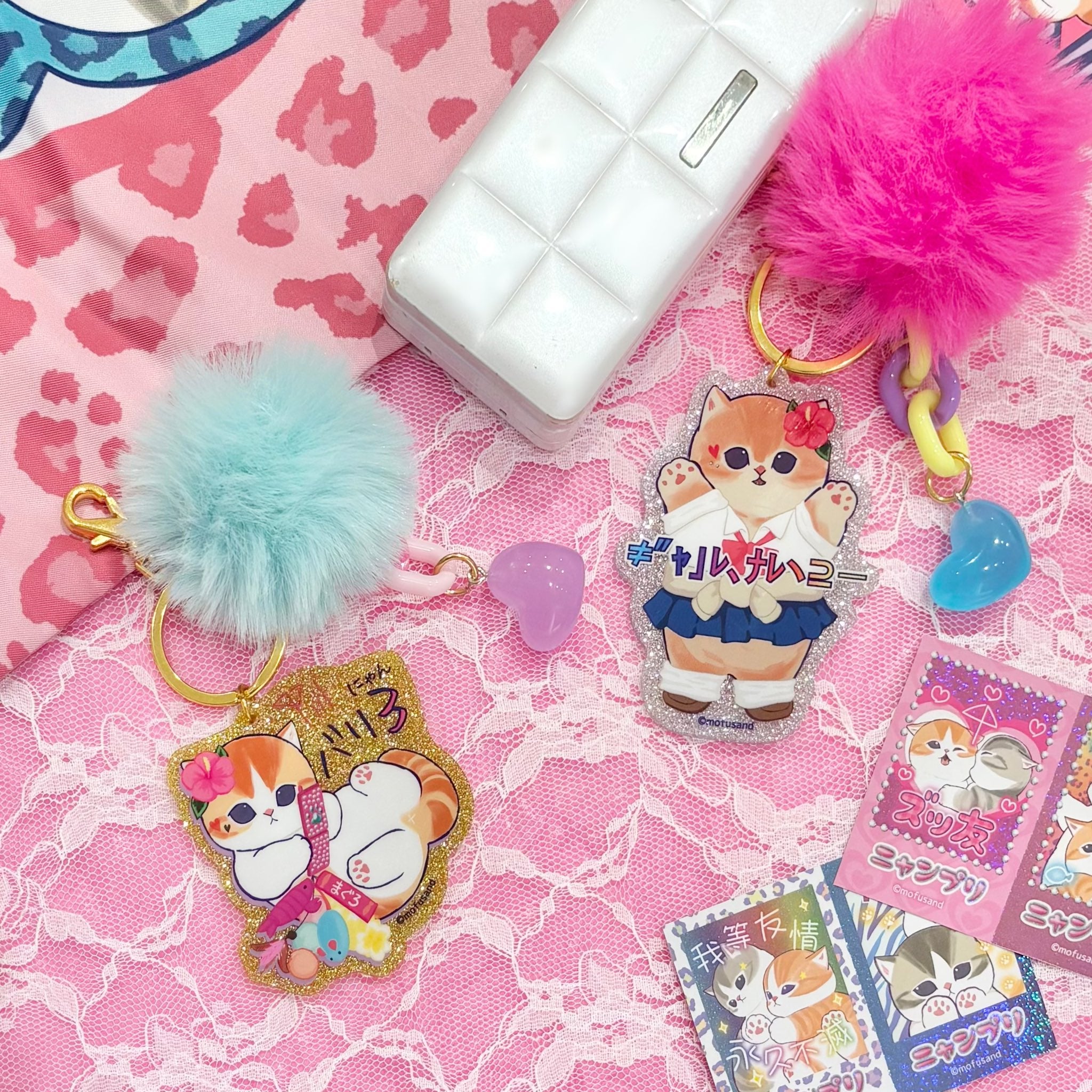 Mofusand|Gyarunyan Girl Collection Acrylic Keychain Bag Charm|140×55×55mm approx.