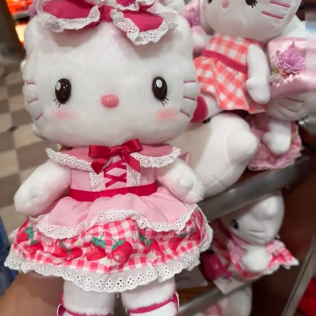 Hello kitty凯蒂猫|USJ蕾丝边小裙裙kitty限定玩偶/公仔