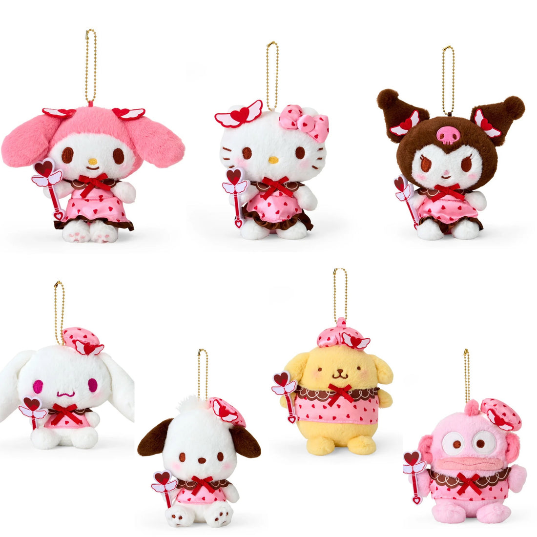 Sanrio三丽鸥|Characters Magical Heart魔法之心系列权杖粉色爱心毛绒玩偶挂件/包挂|约H15 x W14 x D11cm