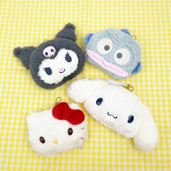 Sanrio三丽鸥|毛绒大头玩偶可拉伸卡包/包挂|サイズ:約H9.5xW12xD5.5cm