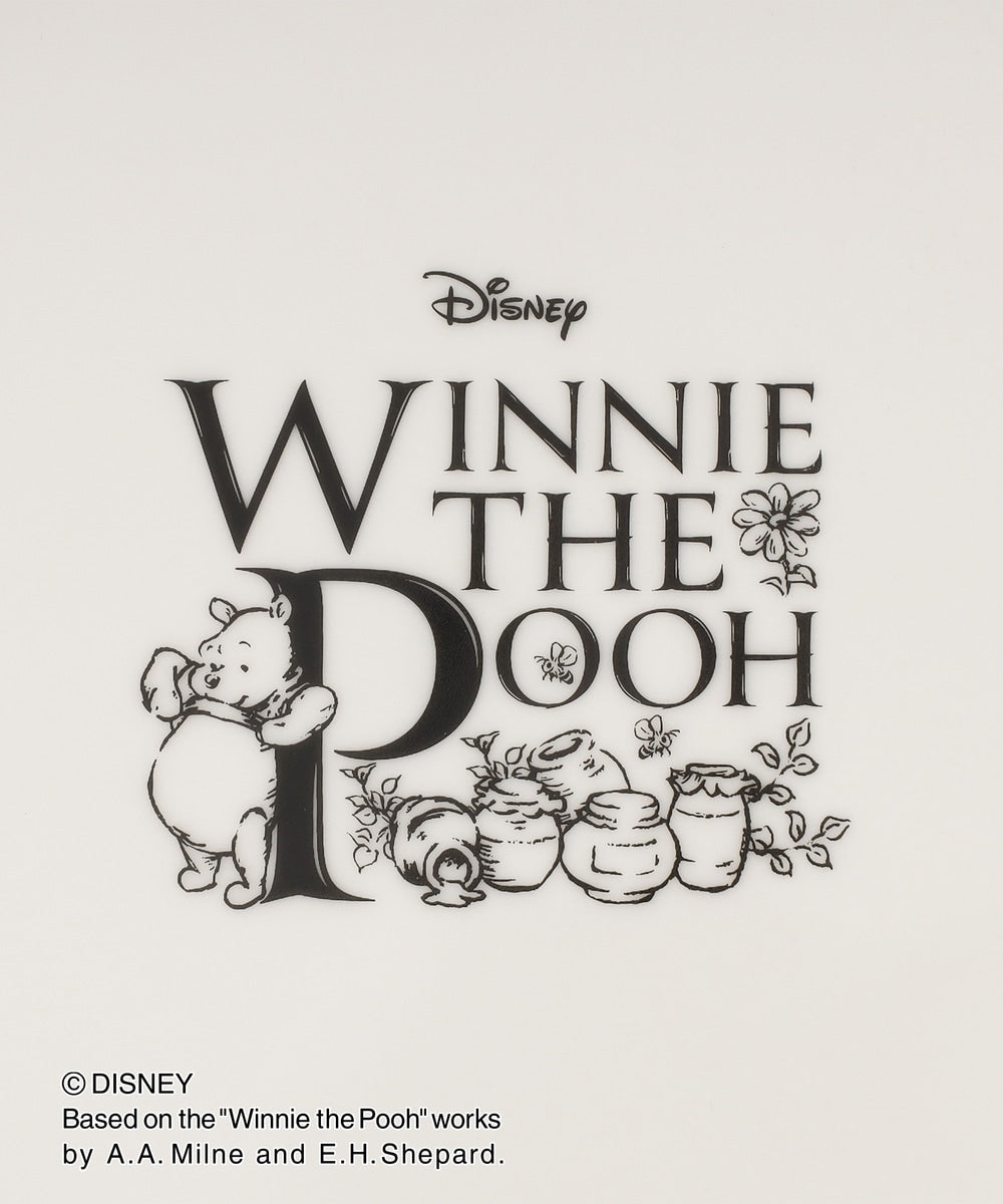 Disney|噗噗小熊维尼Afternoon Tea联名限定日本制黄边边印花陶瓷盘/可洗碗机/可微波炉/不可烤箱|高さ2.3cm/直径23.5cm