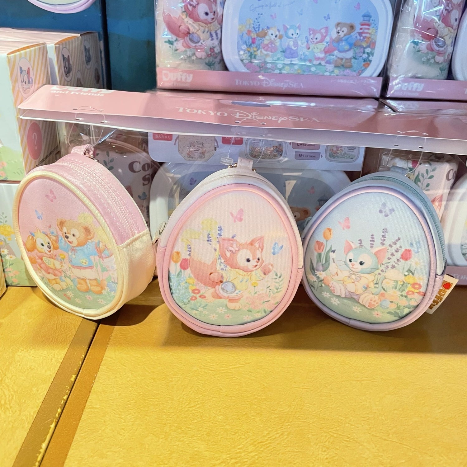 Disney迪士尼|2024东迪春日复活节限定零钱包3只组/正反不同图案|約幅8×奥行3×高さ10cm