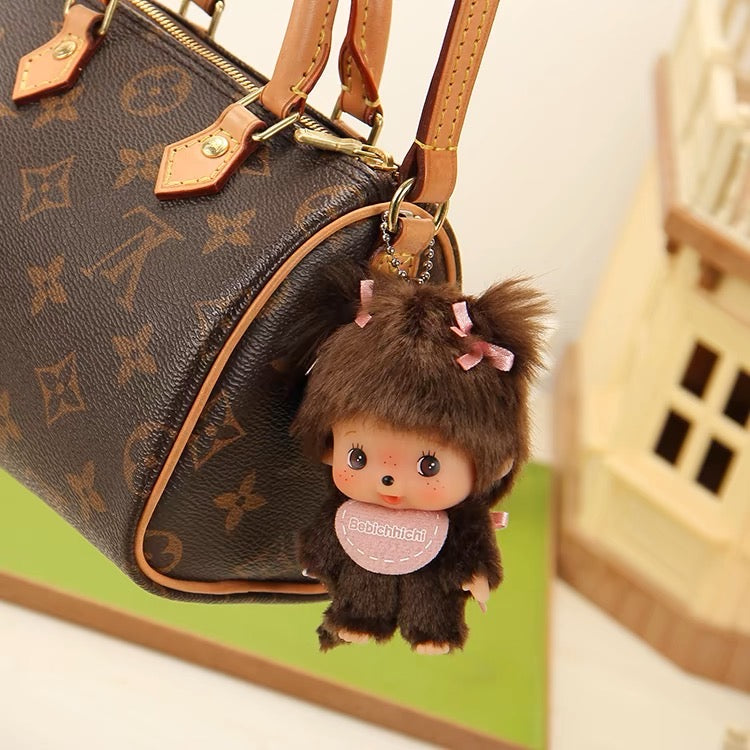 【limit 1】Monchhichi|Big Face Bebichhichi Mascot Holder /Plush Keychain| 9.7 x 5.8 x 4.7 cm approx.