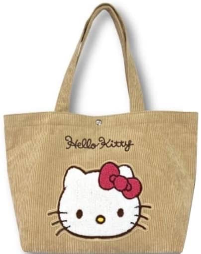 Sanrio|Corduroy Multi Purpose Tote Bag|H17×W36D14cm approx.