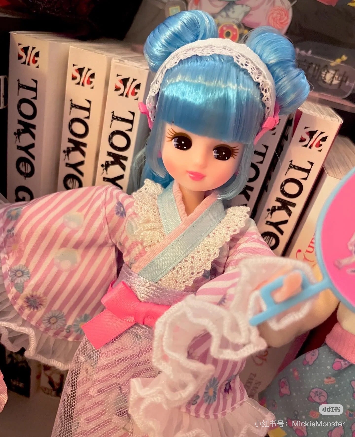 Licca|Takara Tomy Licca-chan Doll Neko Yukata Kimono |26 x 12 x 4cmapprox.