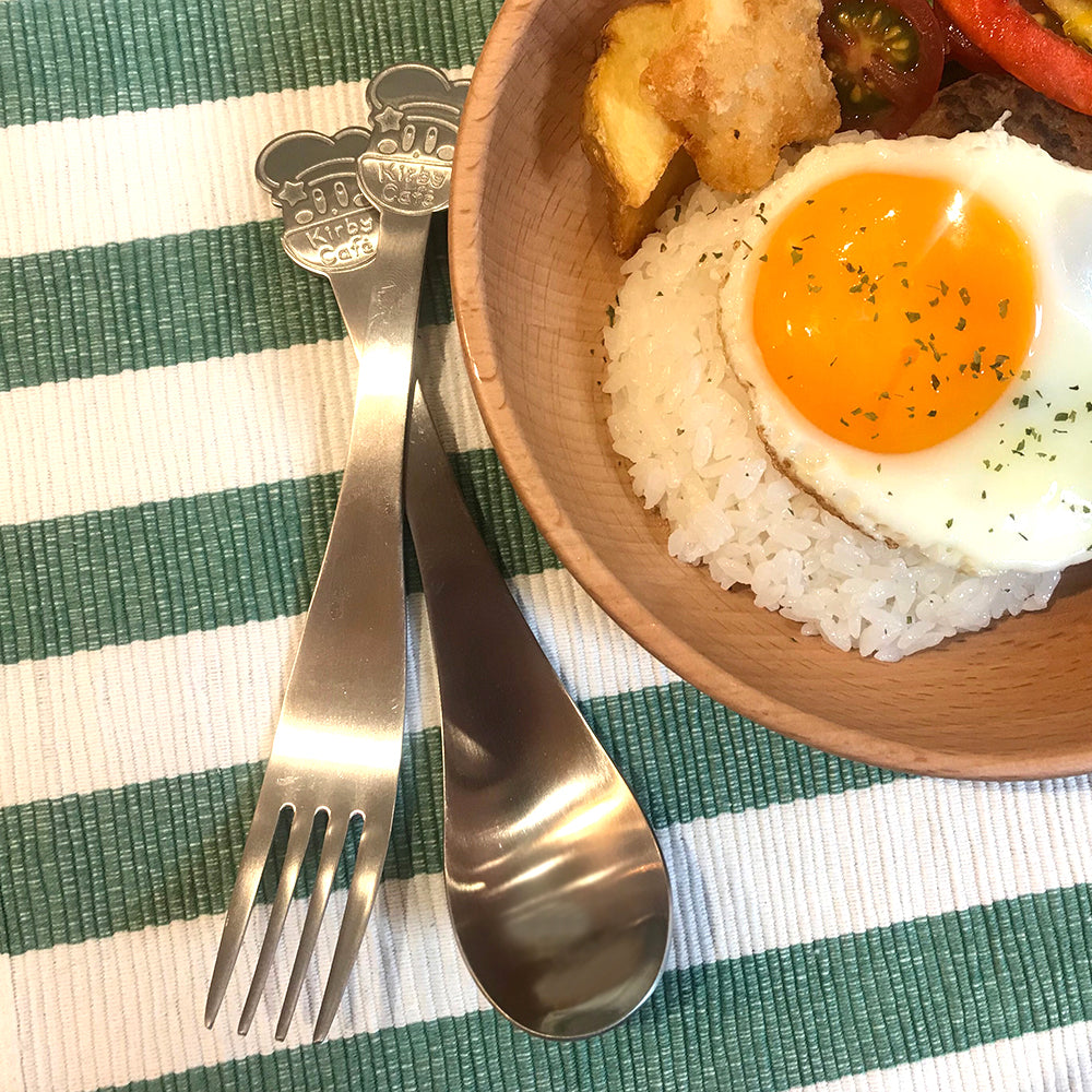 Kirby|cafe限定日本制不锈钢正餐叉勺|約H175×W37×D1mm