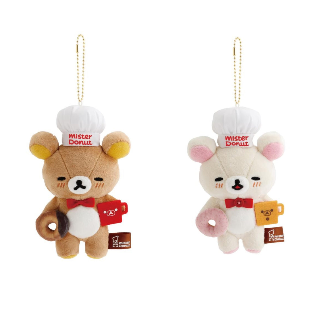 Rilakkuma|Mister Donut Chef Mascot Holder /Plush Keychain|125×100×55mm