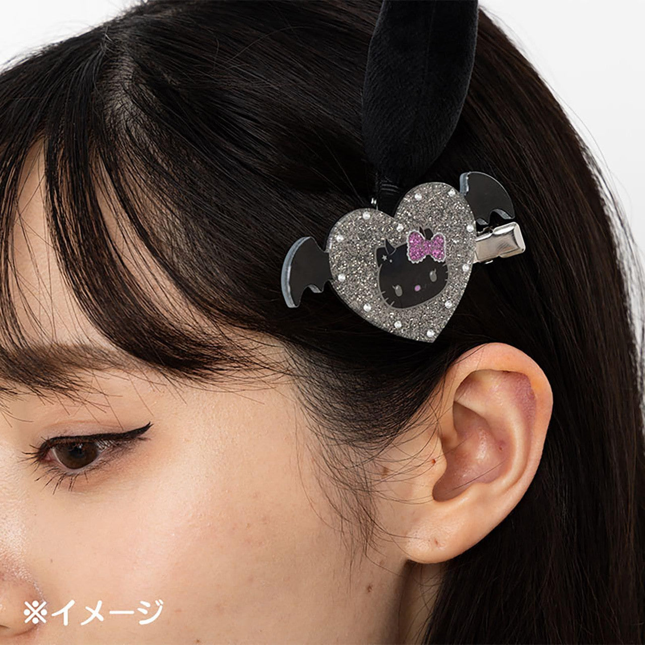 Hello kitty凯蒂猫|Sanrio Hello Kitty Bangs Clip/ Angel and Little Devil天使恶魔发夹一对|约13.9 x 8.9 x 1.9cm