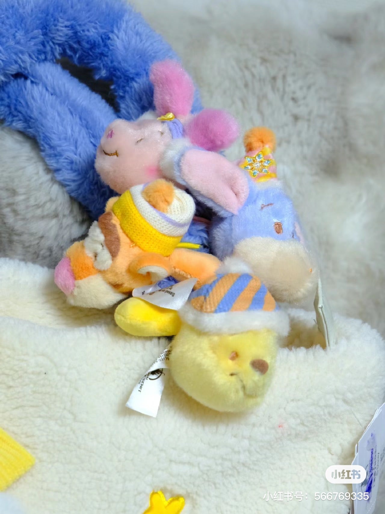 Disney SH|winnie the pooh冬日噗噗发圈4枚组