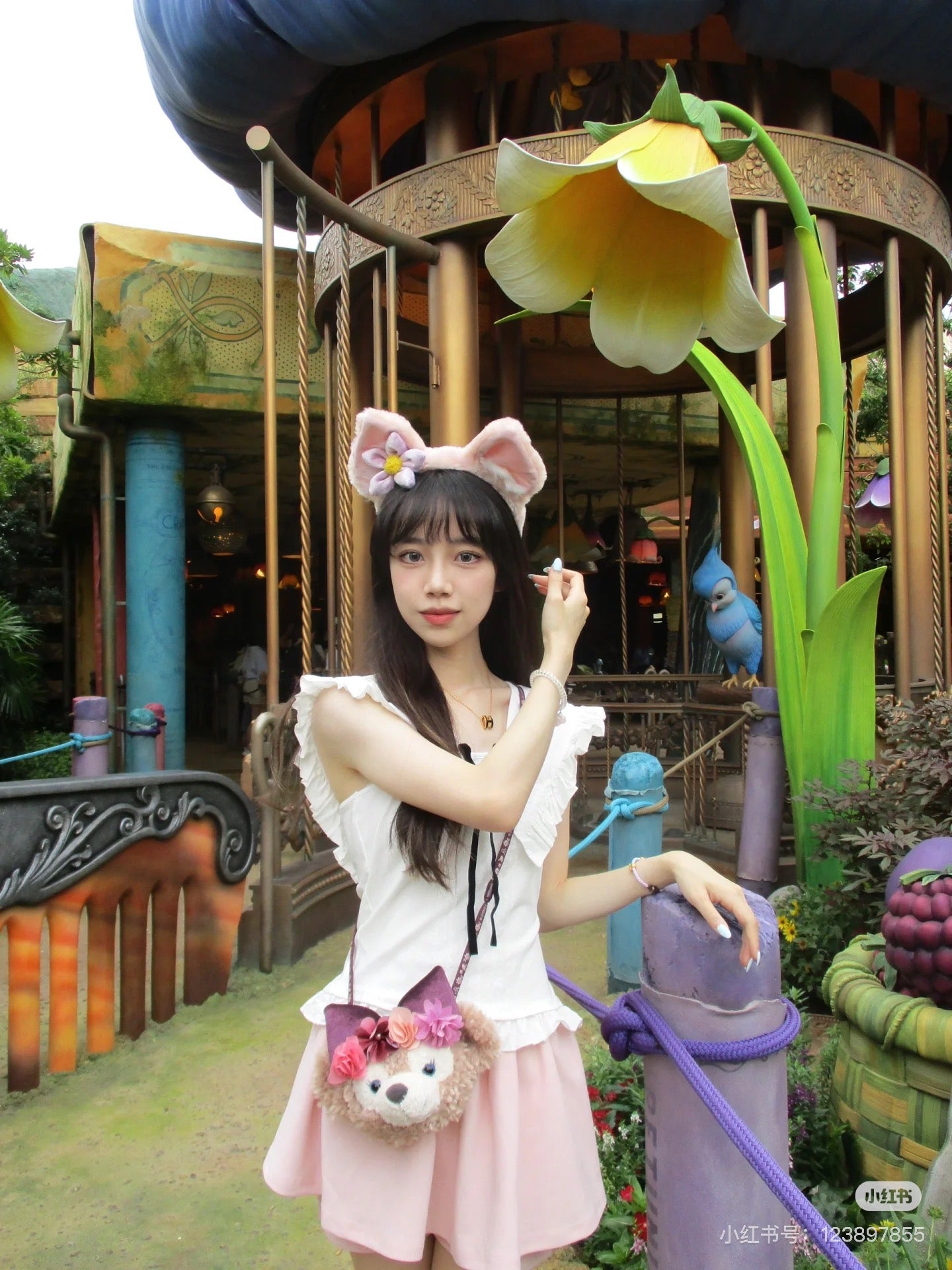 Disney迪士尼|2024东迪秋日睡衣派对Shelliemay雪莉玫/玫玫毛绒斜挎包/卡包/零钱包