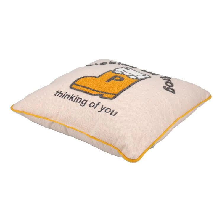 Pickles Frog泡菜蛙|可爱刺绣毛呢大抱枕|约H40×W40×D15cm