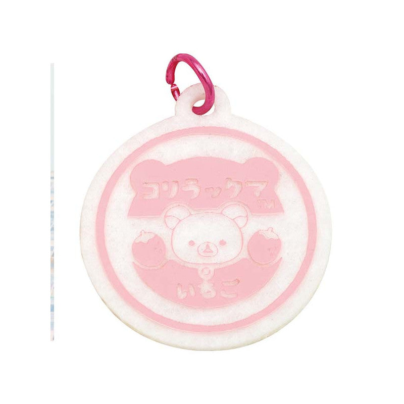 Rilakkuma轻松熊|泡澡/温泉系列草莓牛奶挂件/包挂|约130×105×55mm