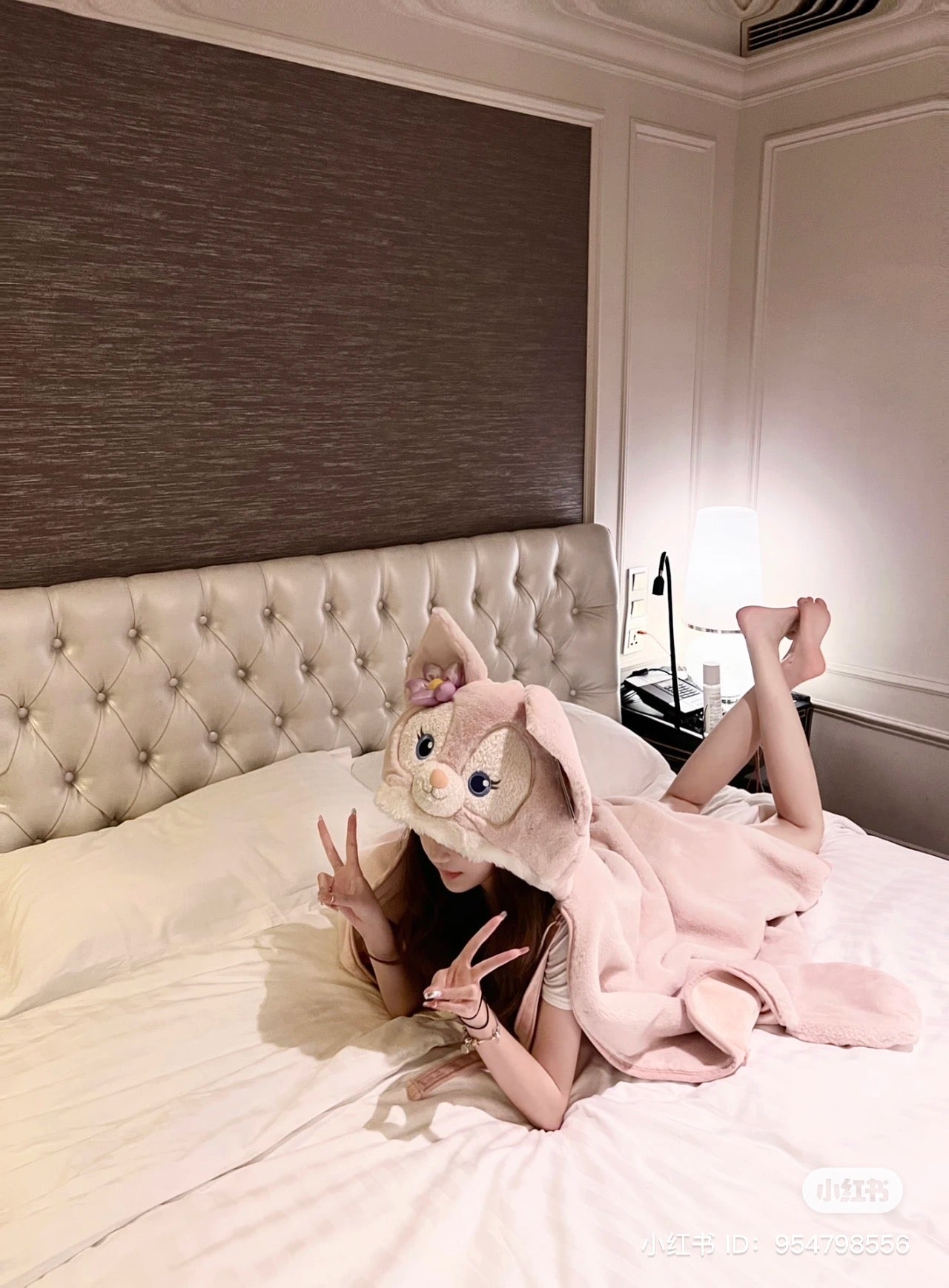 Disney SH|贝儿带帽超柔软毛毯/披毯/披风/斗篷