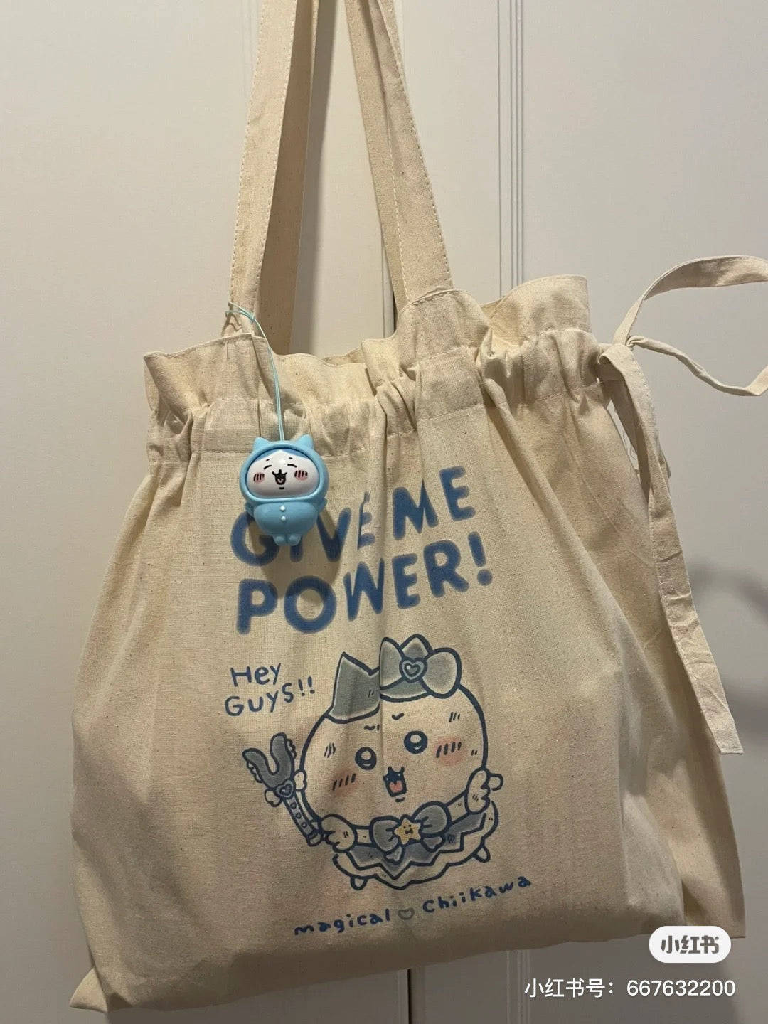 Chiikawa 吉伊卡哇|超魔法少女/小魔仙限定大容量抽绳托特包|約H350×W400×持ち手620mm