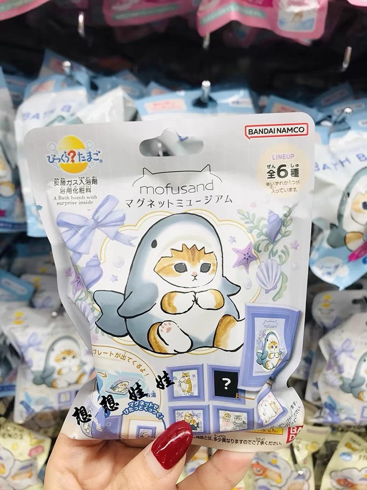 Bandai|Mofusand鲨鱼猫冰箱贴泡澡球盲袋/全6种|1颗