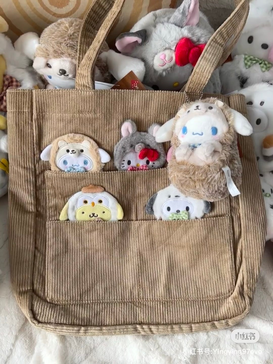 Sanrio|Forest Small Animals Mascot Holder /Plush Keychain|13×13×14cm approx.