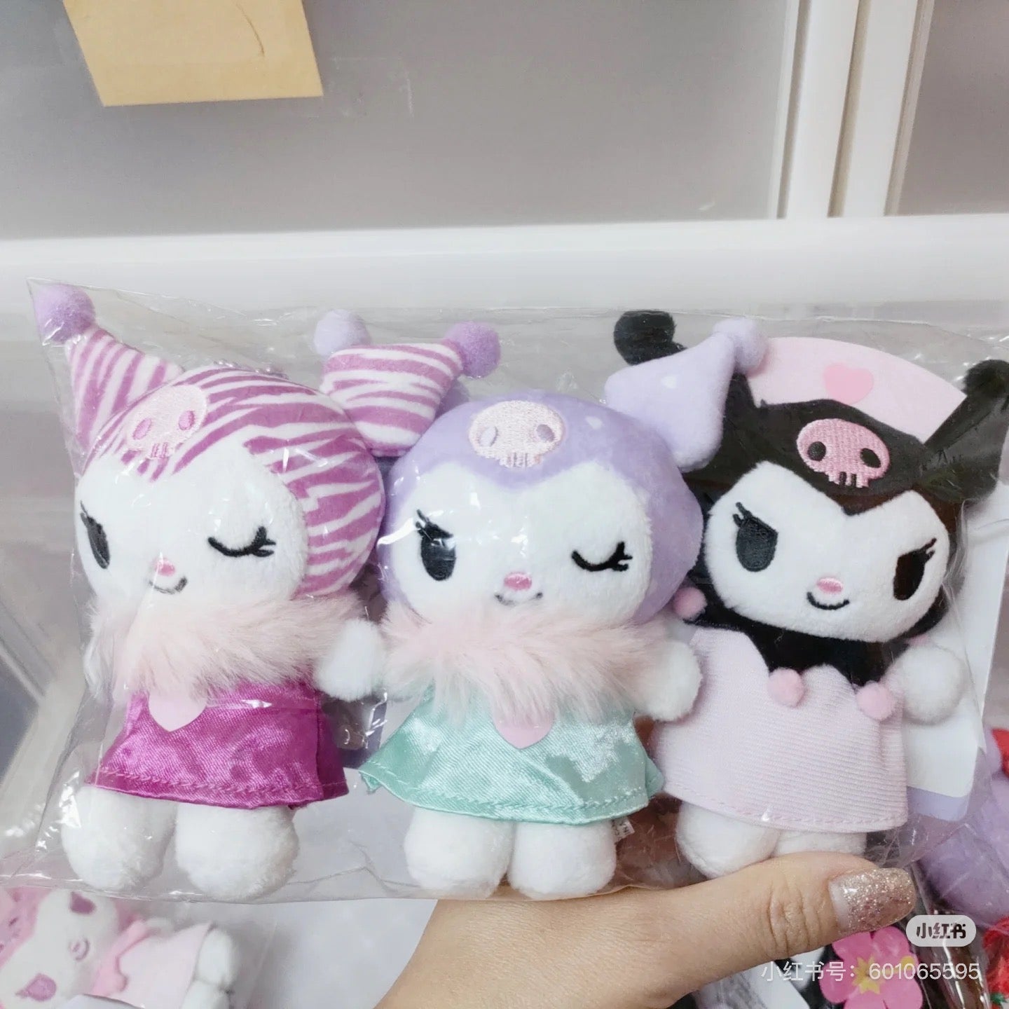 Sanrio|Kuromi 20th Anniversary Nurse Mascot Holder /Plush Keychain|11×10×5.5cm approx.