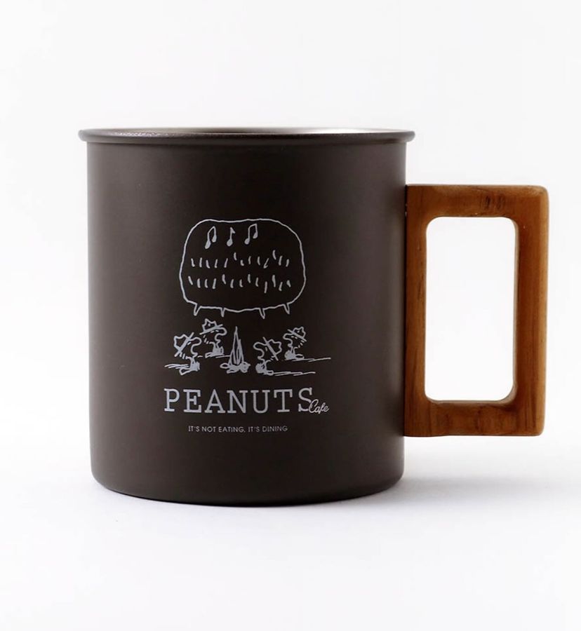 Snoopy|All day cafe限定质感木柄保温杯/桌面杯/野营杯|300ML