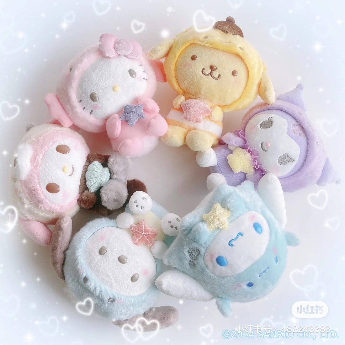Sanrio三丽鸥|水之生物系列超萌玩偶/公仔|約 16x10x16 cm