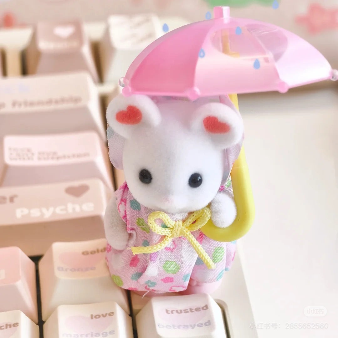 SylvanianFamilies森贝儿家族|Rainy Day Friends幼儿园伙伴雨天套组/玩具/过家家5748