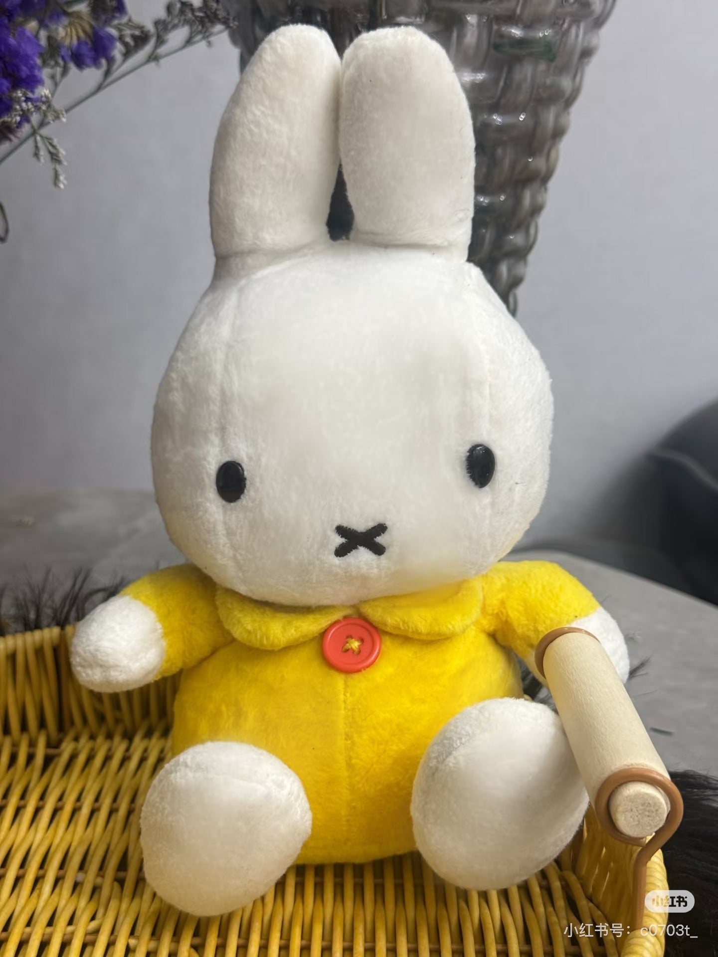 Miffy|Sitting Yellow Plush Dolls/Plush Toy|230×140×120mm approx.