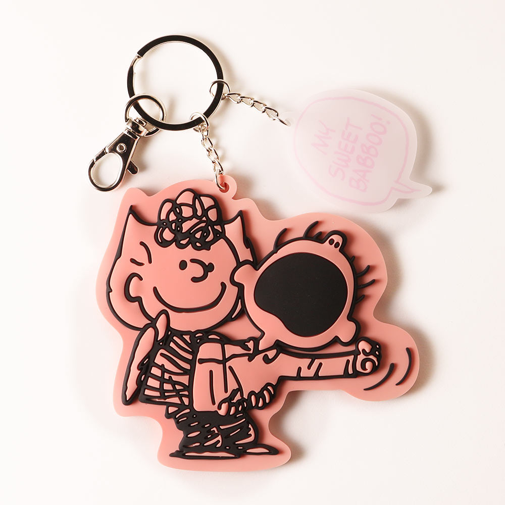 Snoopy|MY SWEET BABBOO限定橡胶质地大钥匙圈/钥匙扣/包挂|约W114×H104mm