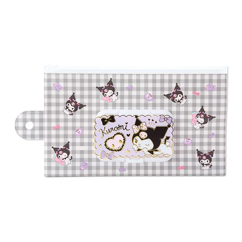 Sanrio|可爱格子防水收纳包/有纸巾位/可以方便直接抽取/可直接竖挂|约26.6×1×14cm