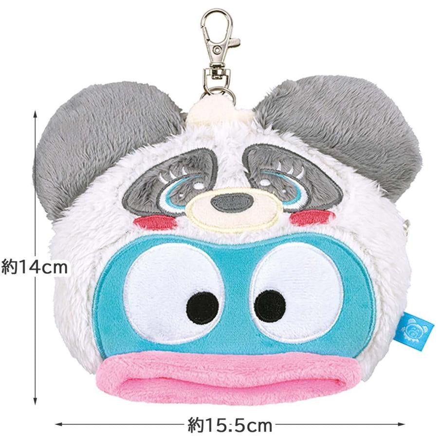 Sanrio|Plush Zipper Pass Case Charm with Reel|165 x 140 mm approx.